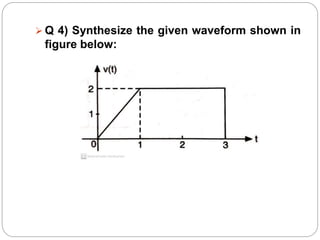  Q 4) Synthesize the given waveform shown in
figure below:
 