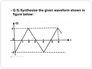  Q 5) Synthesize the given waveform shown in
figure below:
 