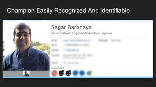 Champion Easily Recognized And Identifiable
 