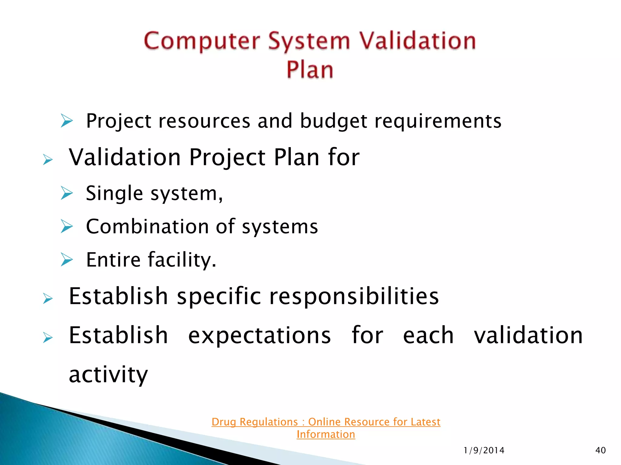 Computer System Validation | PPTX | Pharmaceutical Industry | Industries