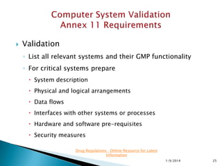 System Validation Table Computer System Validation | PPTX