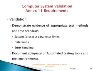 Computer System Validation | PPTX