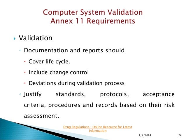 Computer System Validation