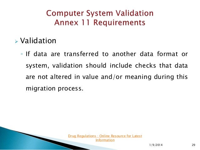Computer System Validation