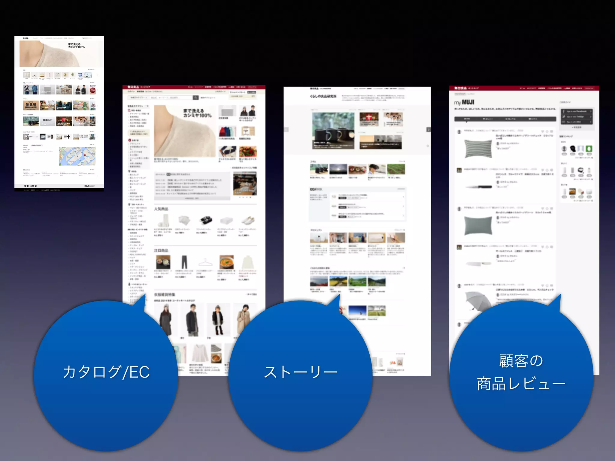 顧客の
商品レビュー
カタログ/EC ストーリー
 