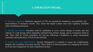 Computerized system validation in pharmaceutical industry | PPTX