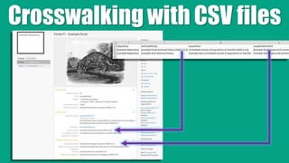 Crosswalking with CSV files
 