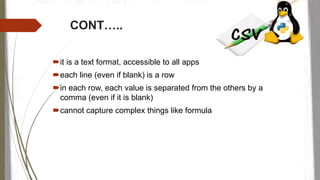 Csv file read and write | PPTX