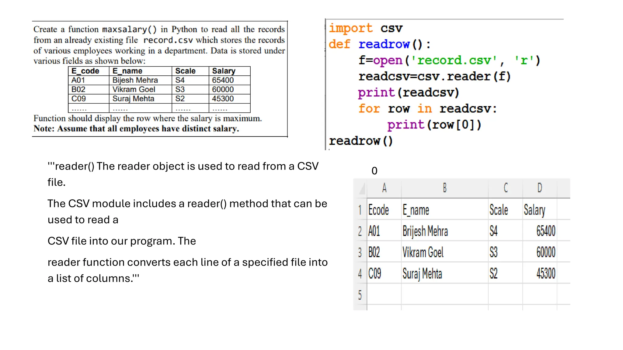 csv and test files comparison of the files | PPT