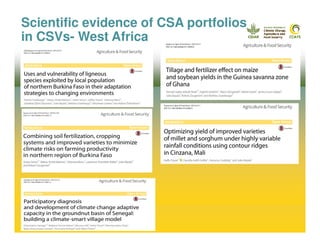 Climate-Smart Village approach in West Africa