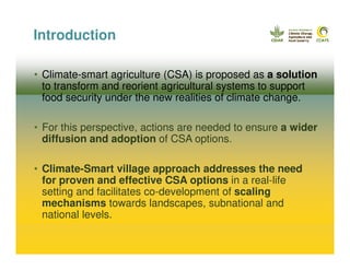 Climate-Smart Village approach in West Africa