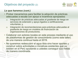 Cadenas de café y cacao adaptadas al clima en el Perú