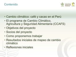 Cadenas de café y cacao adaptadas al clima en el Perú