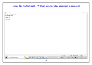 24
Inside File [In Notepad] - (Without using newline argument in program)
 