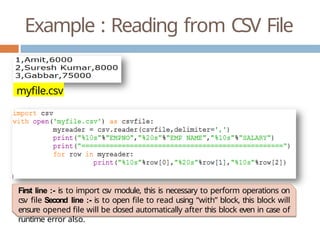 CSV FILES CLASS 12 CBSE BOARD EXAM Important points | PPTX