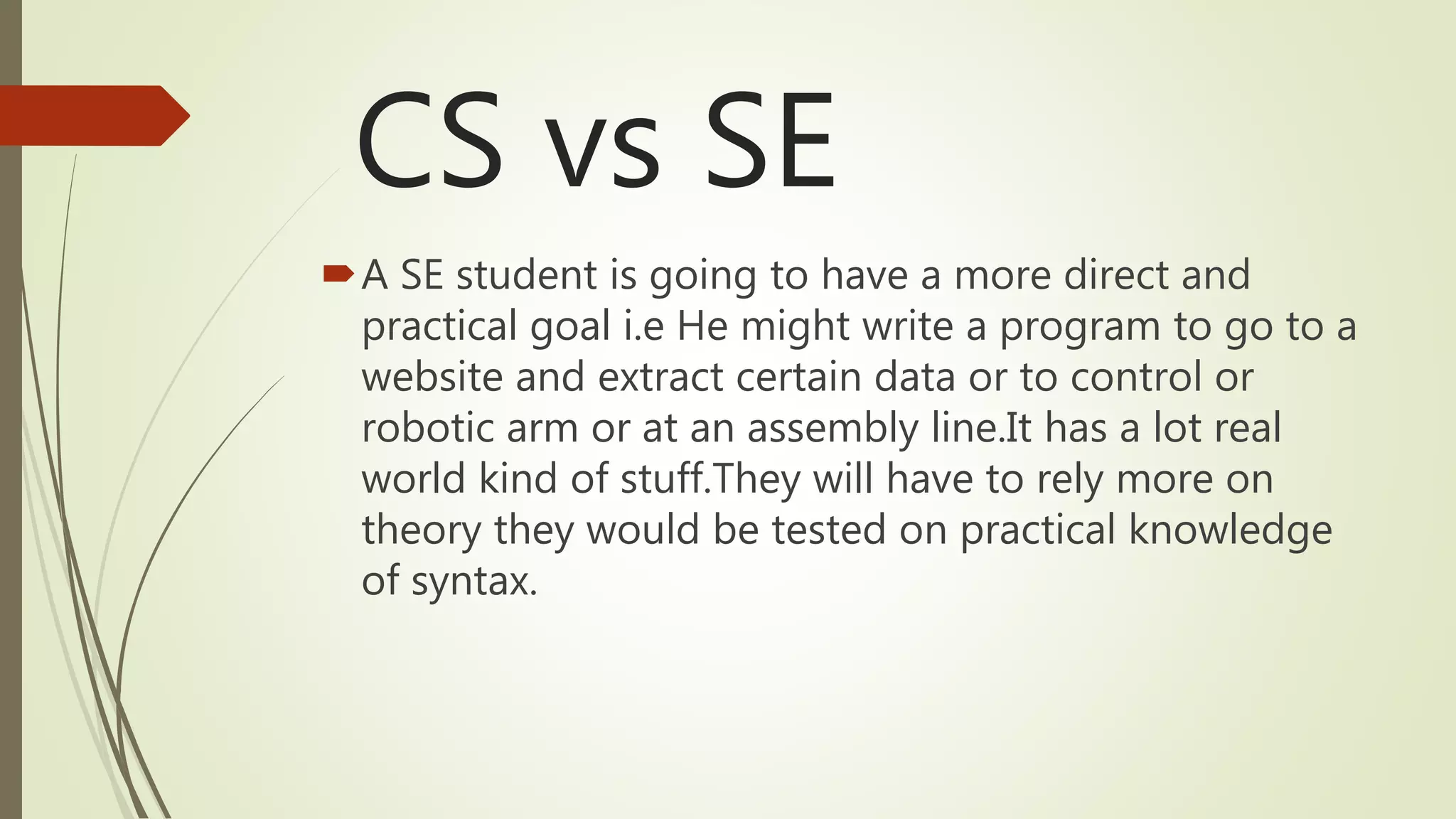 Cs vs se | PPT