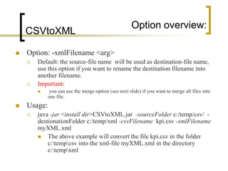 CSV to XML Converter | PPT