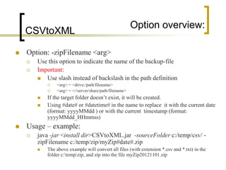 CSV to XML Converter | PPTX | Programming Languages | Computing