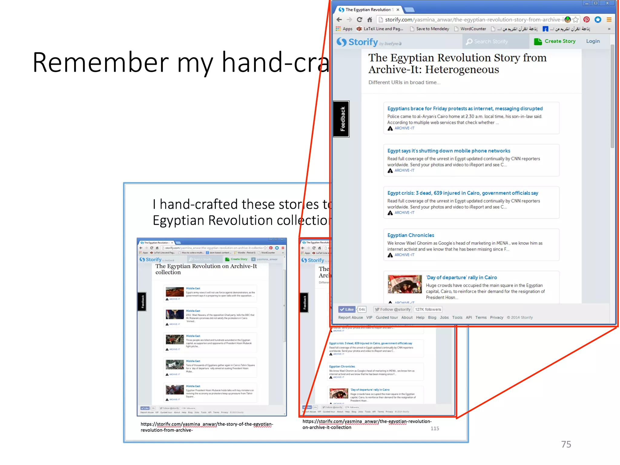 Remember my hand-craOed stories?
75	
 
