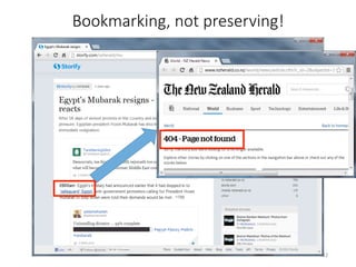 Bookmarking, not preserving! 
22	
 