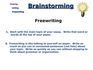 Brainstorming before presentation | PPT