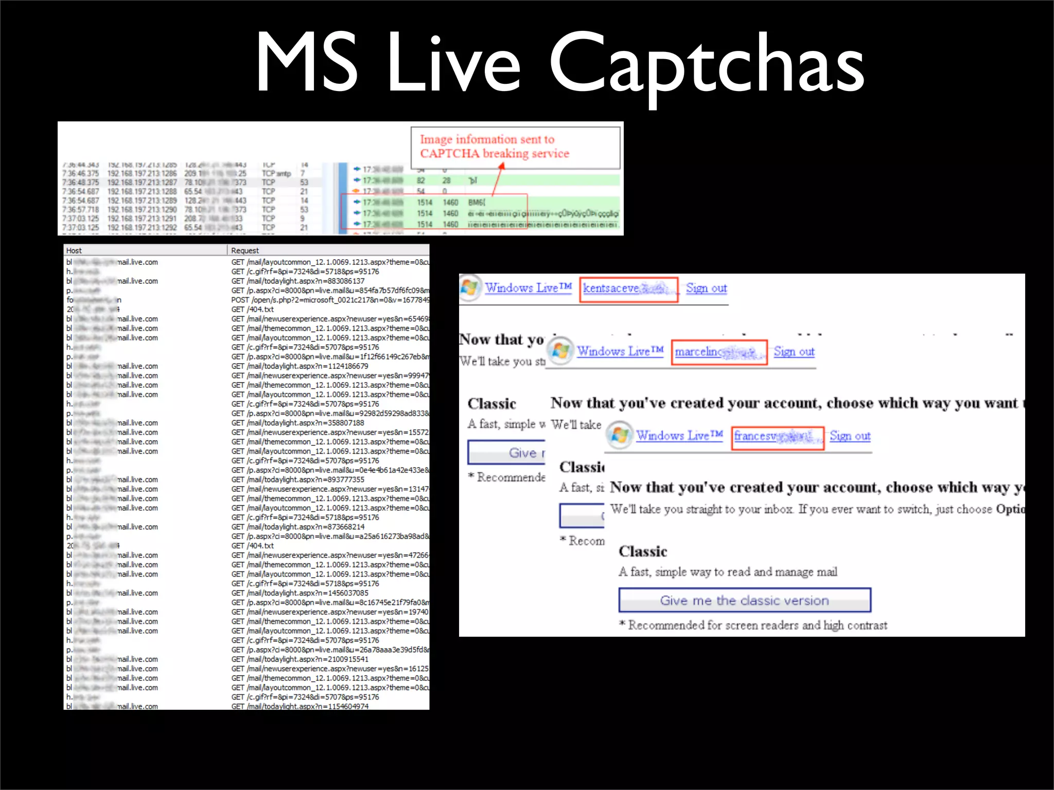 MS Live Captchas
 
