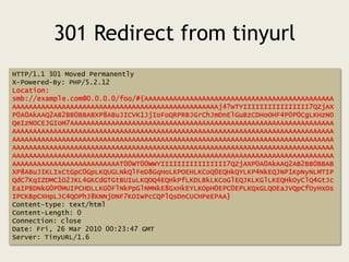 301 Redirect from tinyurl<br />HTTP/1.1 301 Moved Permanently<br />X-Powered-By: PHP/5.2.12<br />Location: smb://example.c...
