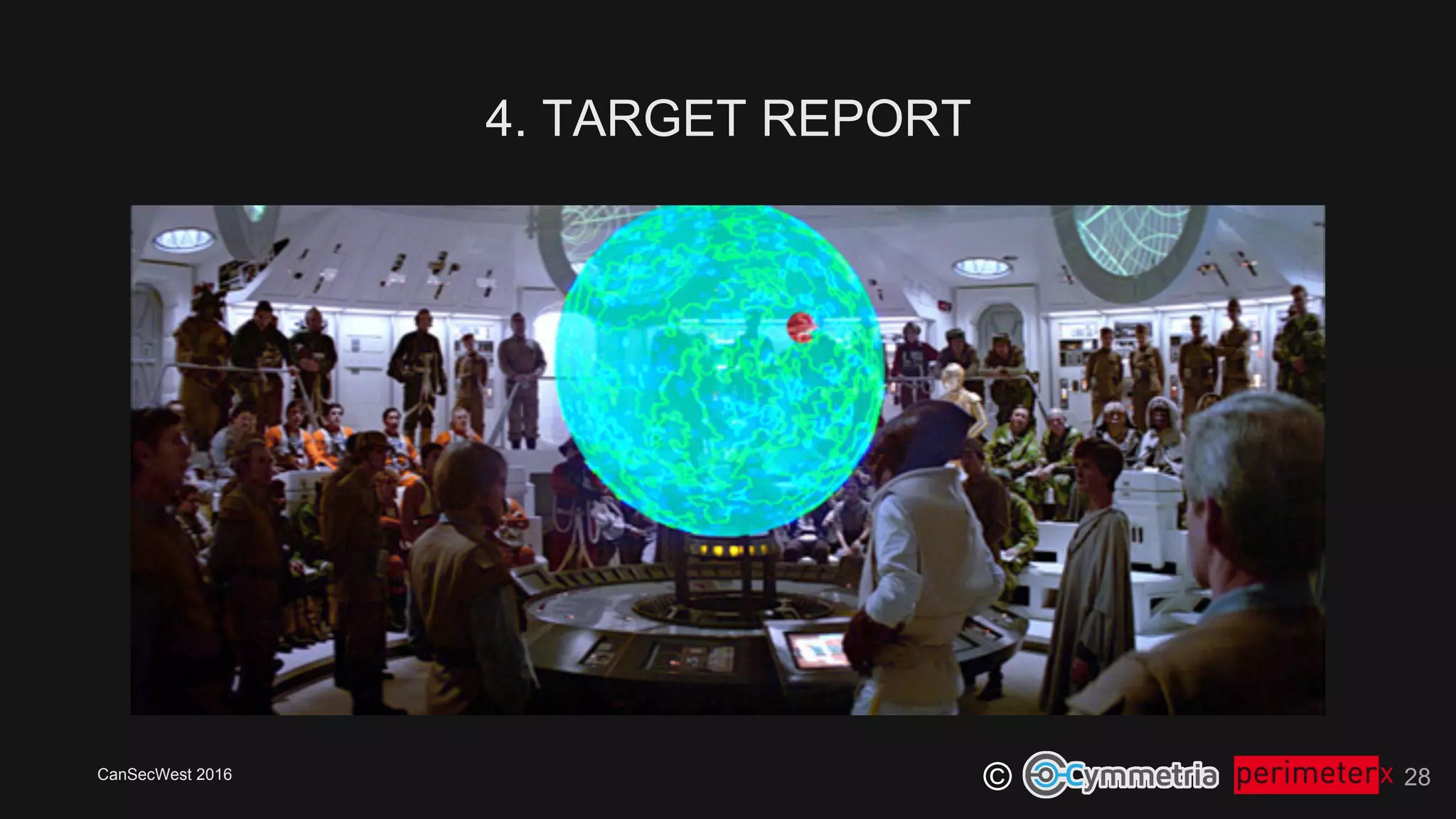 CanSecWest 2016
©
4. TARGET REPORT
28
 