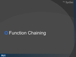 Function Chaining
 