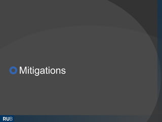 Mitigations
 