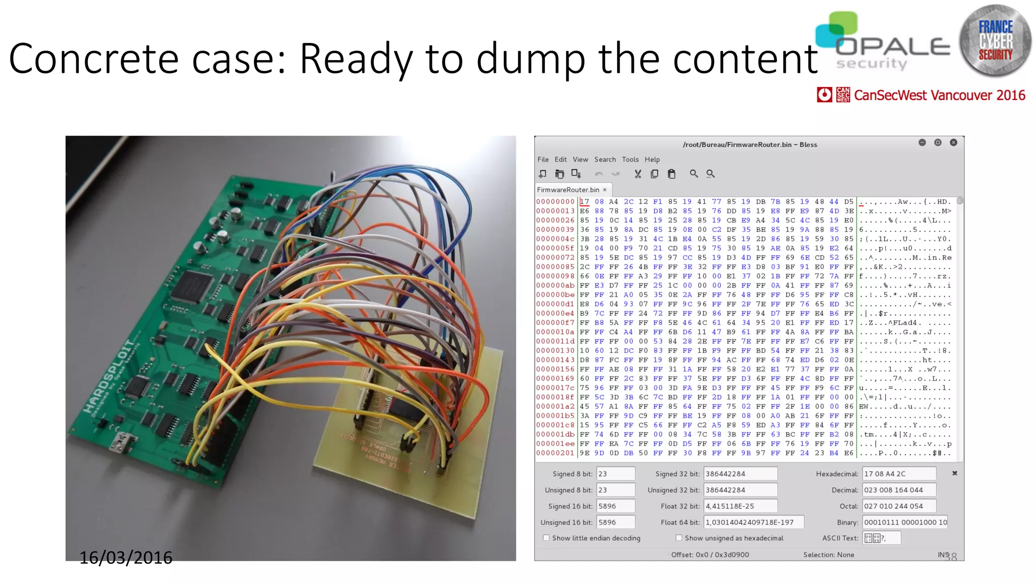 Concrete case: Ready to dump the content
16/03/2016	 38	
 