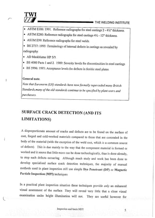 Cswip plant inspector course level i week 1