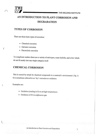 Cswip plant inspector course level i week 1