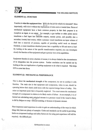 Cswip plant inspector course level i week 1