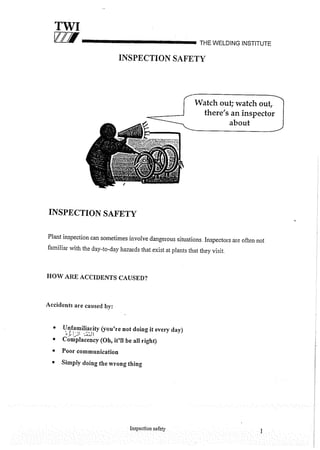Cswip plant inspector course level i week 1