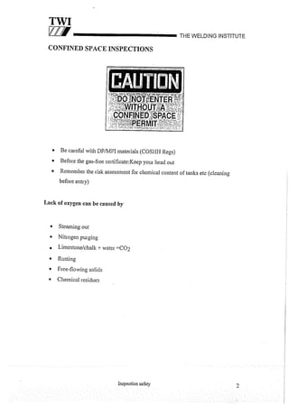 Cswip plant inspector course level i week 1