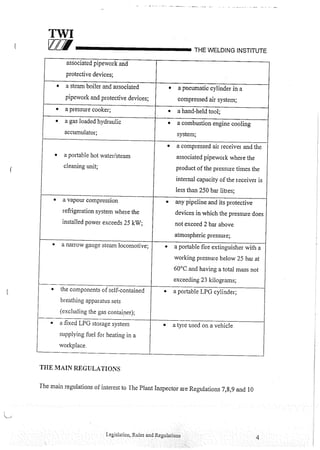 Cswip plant inspector course level i week 1