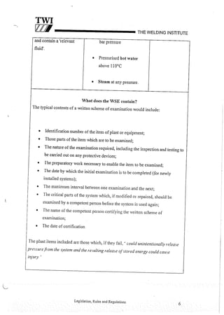 Cswip plant inspector course level i week 1