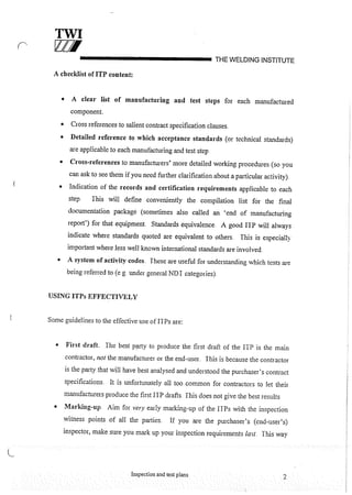 Cswip plant inspector course level i week 1