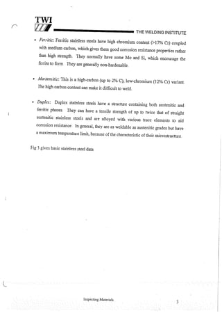 Cswip plant inspector course level i week 1