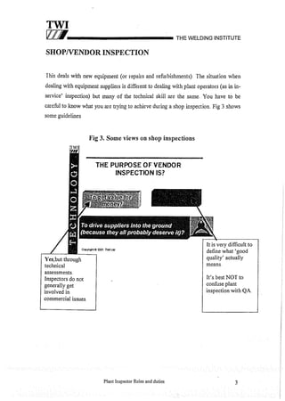 Cswip plant inspector course level i week 1