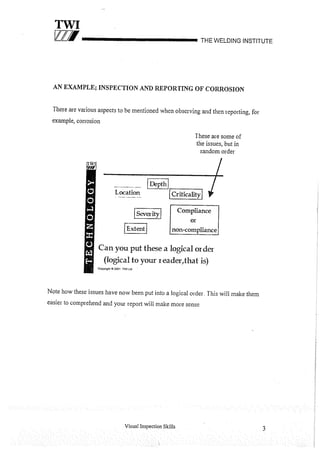 Cswip plant inspector course level i week 1