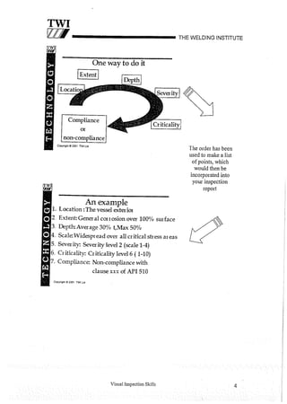 Cswip plant inspector course level i week 1