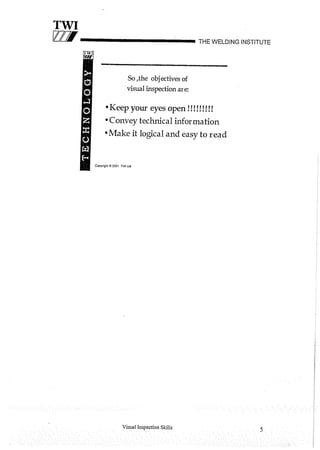 Cswip plant inspector course level i week 1