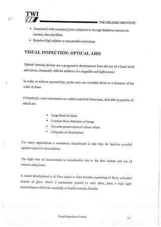 Cswip plant inspector course level i week 1