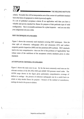 Cswip plant inspector course level i week 1