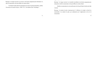 11
Exercice 9
Fonctionnalité de nomenclature ; quantité dans la nomenclature 2
(Enregistrez la mise en plan après chaque question dans un autre fichier au cas où celle-ci
devrait être réexaminée)
Système d’unité : N/D
Nbre de décimales : N/D
Type de cote : N/D
Remarque ; les images associées à cet exercice, sont fournies uniquement pour information. La
table de nomenclature créée peut différer du contenu illustré.
- En utilisant la même table de nomenclature que celle de la question précédente, combien
d'occurrences du numéro de pièce « NILK-7741 » sont affichées dans l’assemblage ?
12
Exercice 10
Fonctionnalité de nomenclature : réorganisation des articles de nomenclature 1
(Enregistrez la mise en plan après chaque question dans un autre fichier au cas où celle-ci
devrait être réexaminée)
Système d’unité : N/D
Nbre de décimales : N/D
Type de cote : N/D
Remarque : les images associées à cet ensemble de problèmes sont fournies uniquement pour
information la table de nomenclature créée peut différer du contenu illustré.
- Modifiez la nomenclature de sorte qu'elle puisse être liée par Numéro de pièce par ordre
croissant.
Remarque : les numéros de pièce commençant par A s’affichent, p.ir exemple, en haut de la
nomenclature. Les numéros de pièce qui commencent par Z apparaissent au bas de la
nomenclature.
 