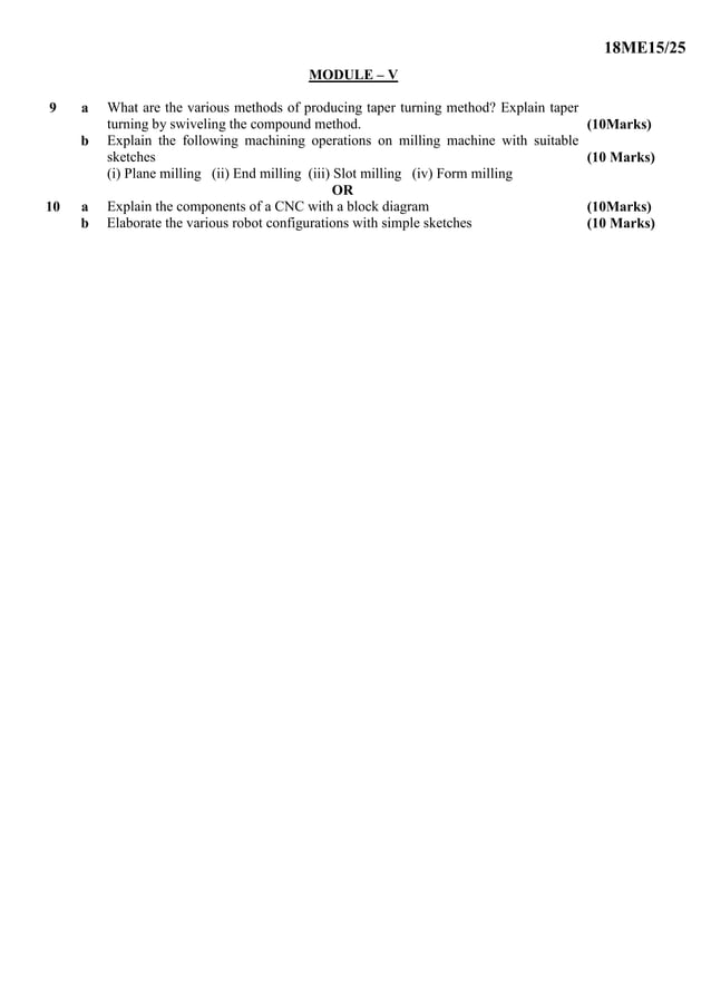1st and 2nd Semester 2018 scheme C cycle model question papers | PDF