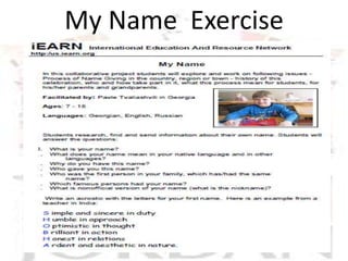 My Name Exercise
 