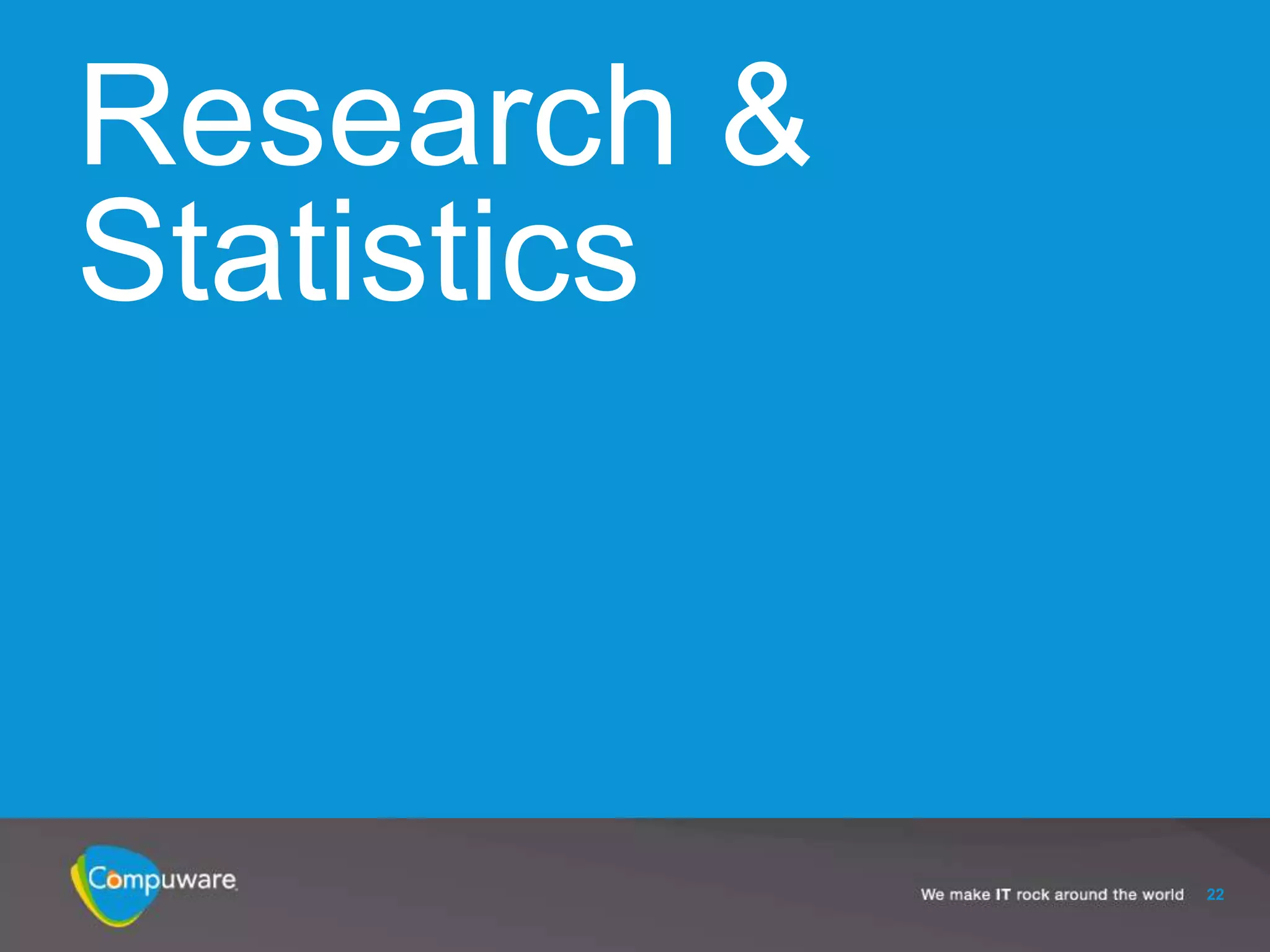Research &
Statistics



             22
 